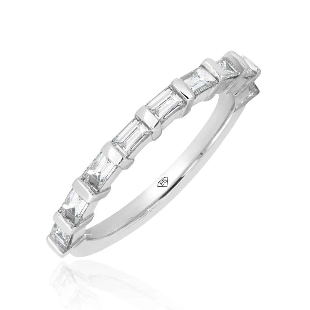 Baguette Diamond Wedding Band in Gold