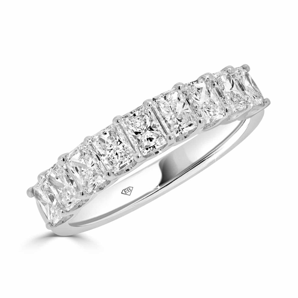 Radiant Cut Diamond Wedding Band