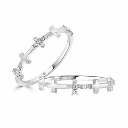 Diamond Cross Ring