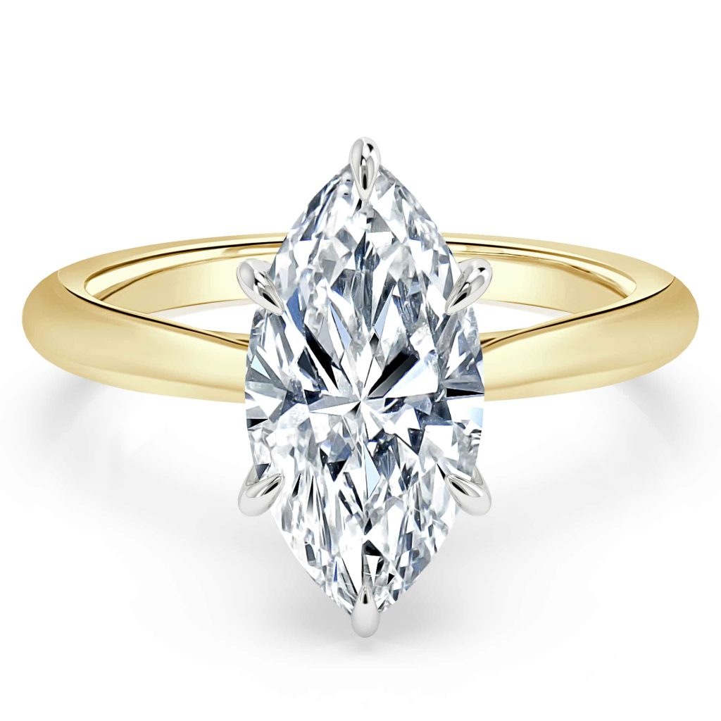Marquise cut engagement ring