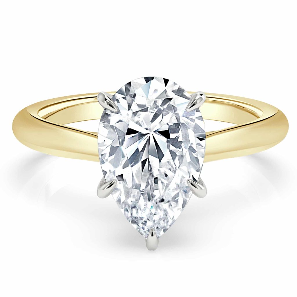 Pear cut engagement ring