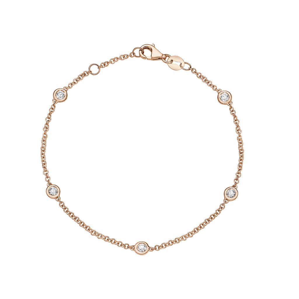 Round Diamond Bracelet in Gold