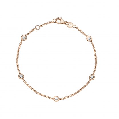 Round Diamond Bracelet in Gold