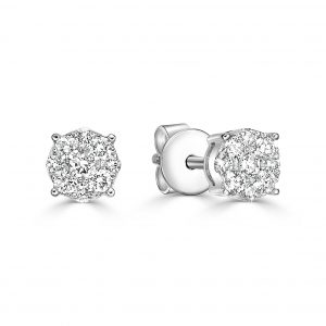 Round Brilliant Cut Diamond Earrings