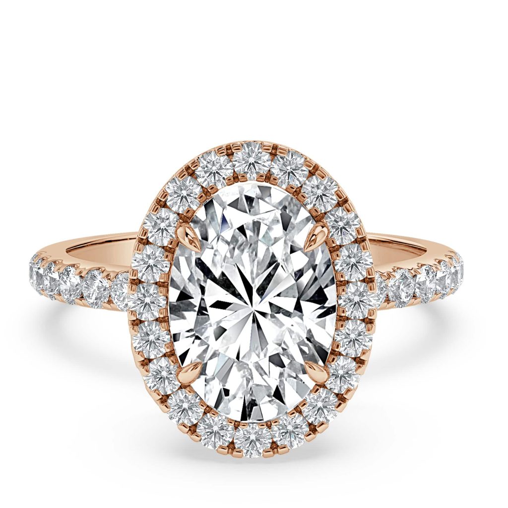 Oval Diamond Engagement Ring with Halo