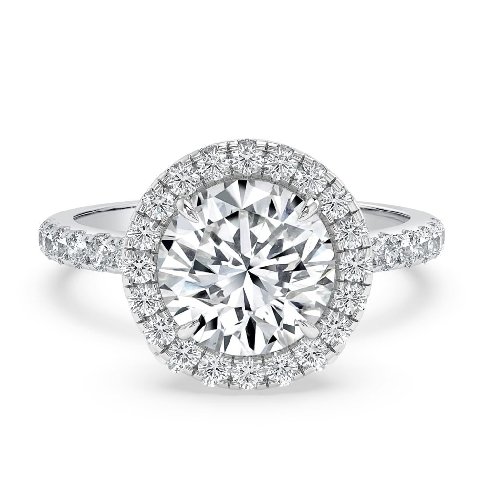 Round Diamond Engagement Ring with Halo