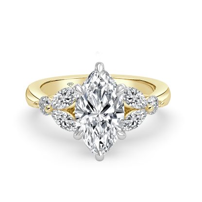 Marquise Diamond Engagement Ring Trilogy