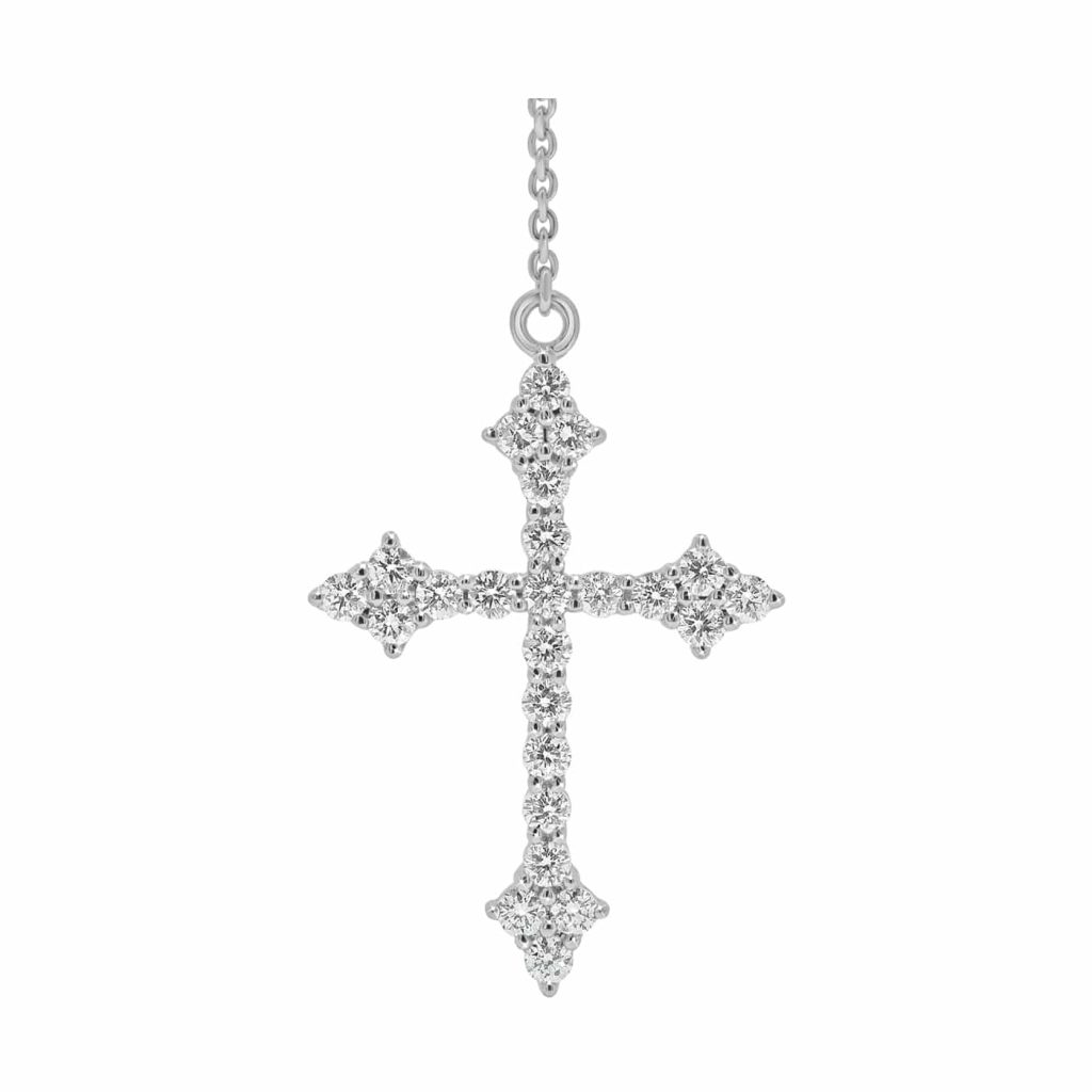 Diamond Cross in White Gold