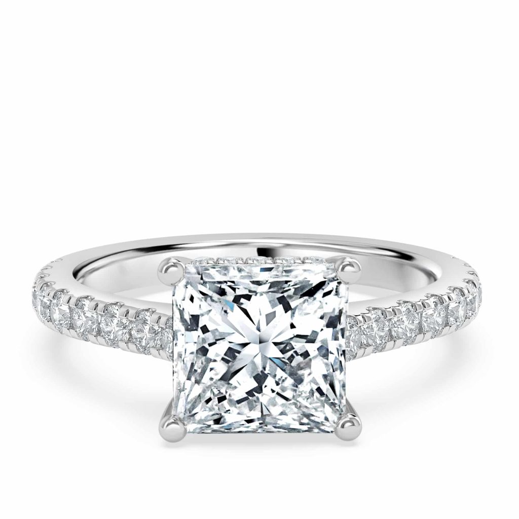 Princess Diamond Engagement Ring with Halo