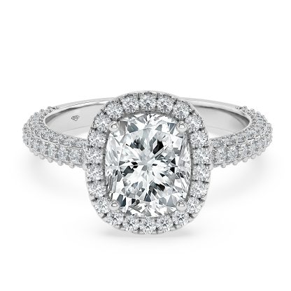 Cushion Diamond Engagement Ring with Halo