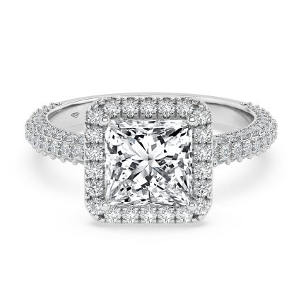 Princess Diamond Engagement Ring with Halo