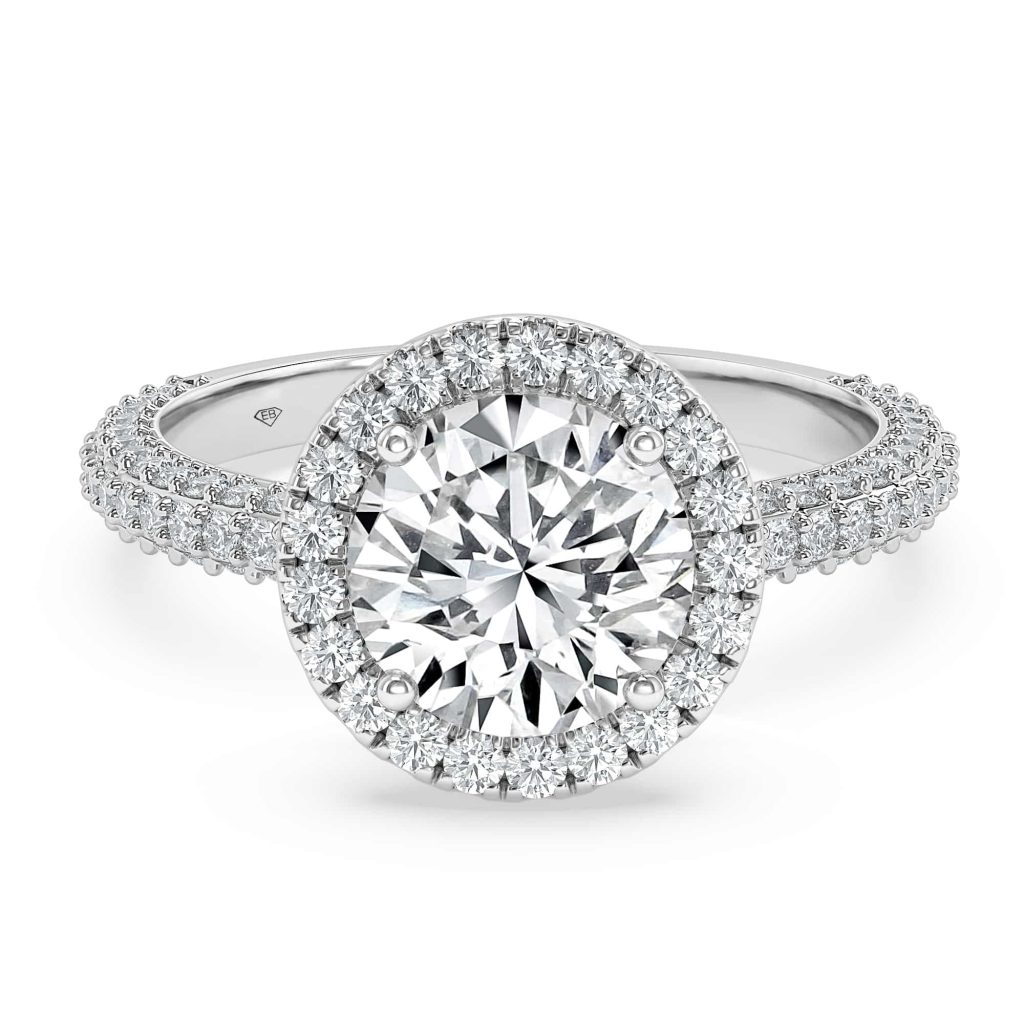Round Diamond Engagement Ring with Halo