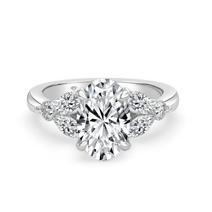 Oval Diamond Engagement Ring Trilogy