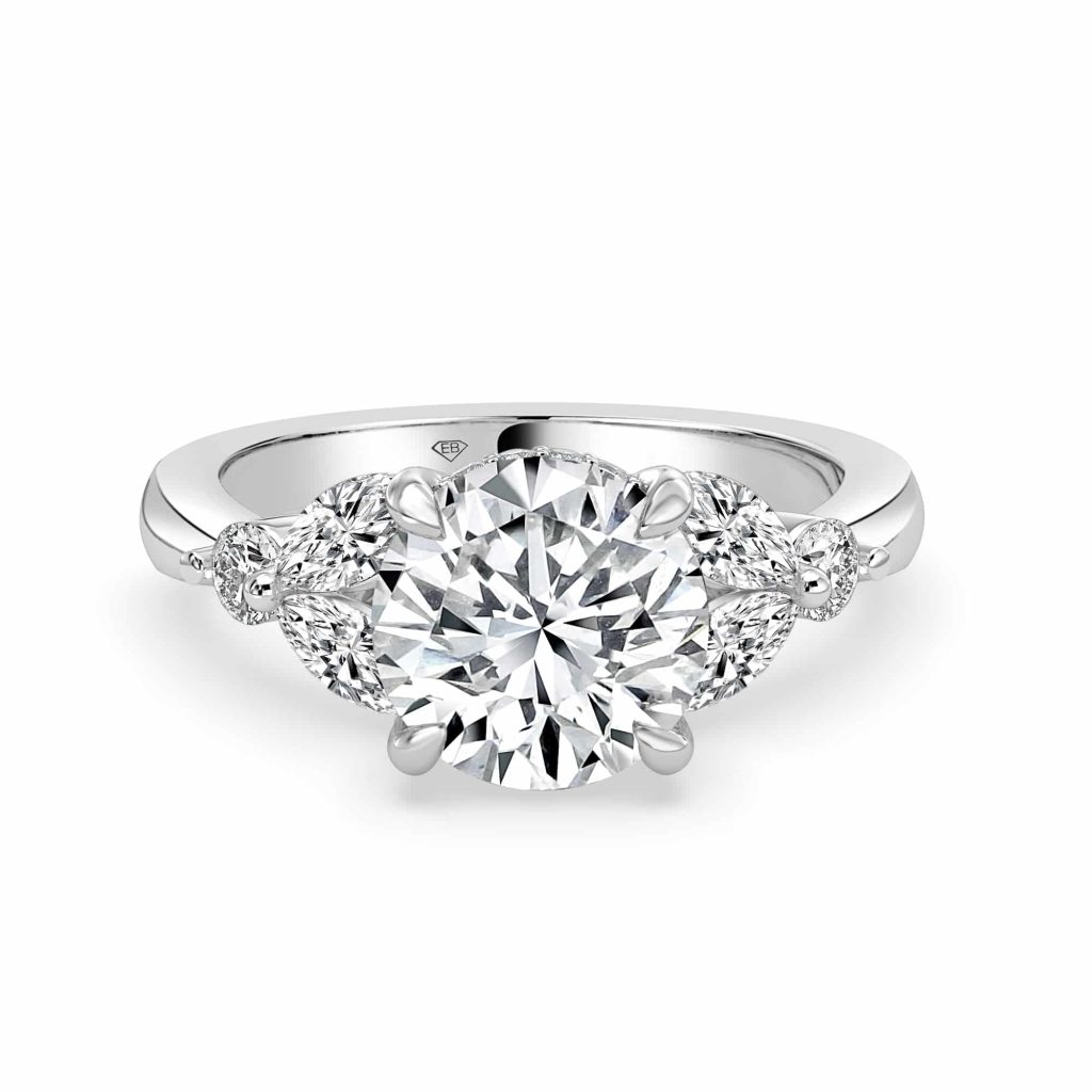 Round Diamond Engagement Ring Trilogy
