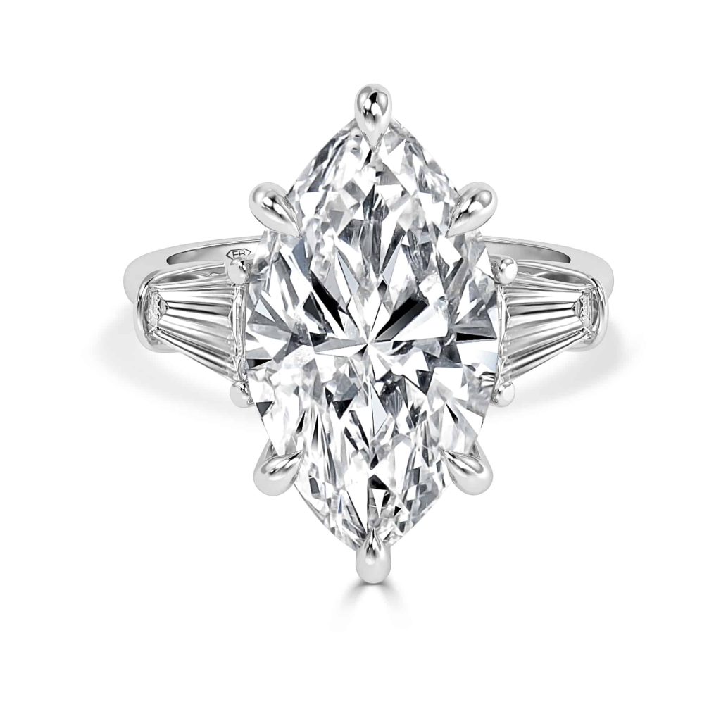 Marquise Diamond Engagement Ring Trilogy