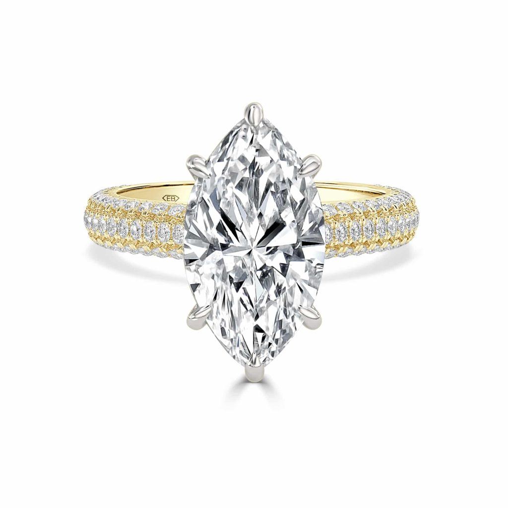 Marquise cut engagement ring