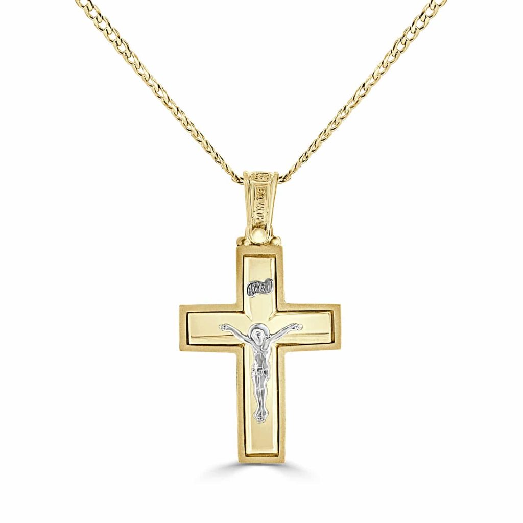 Two Tone Gold Cross