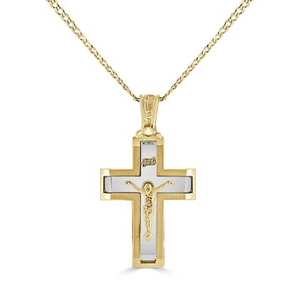 Two Tone Gold Cross
