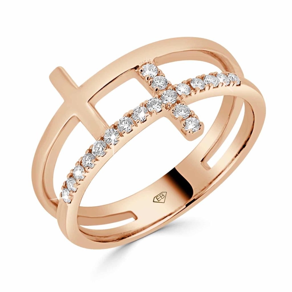 Diamond Cross Ring