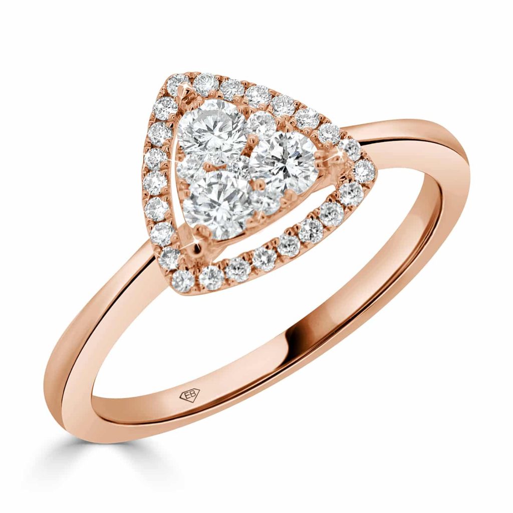 Round Diamond Pear Shape Engagement Ring