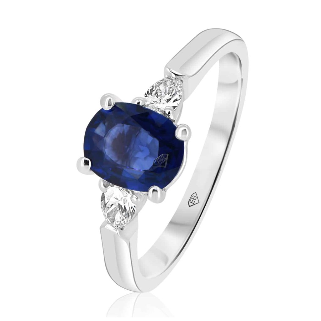 Sapphire and Diamond Engagement Ring