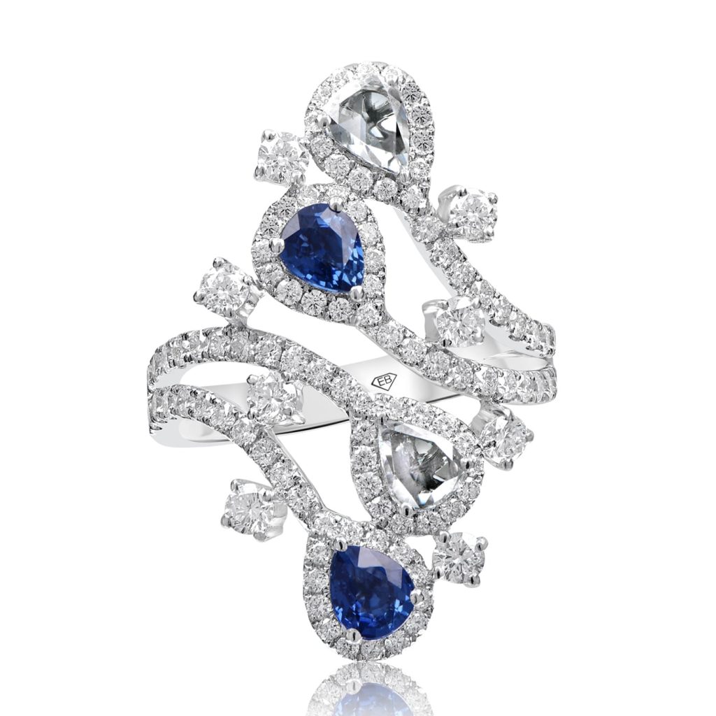 Sapphire and diamond ring
