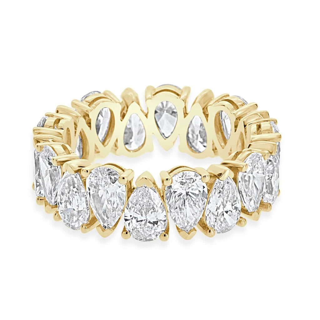 Pear Cut Diamond Wedding Band