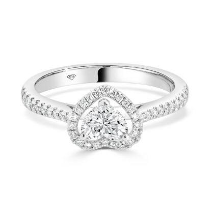 Heart diamond engagement ring