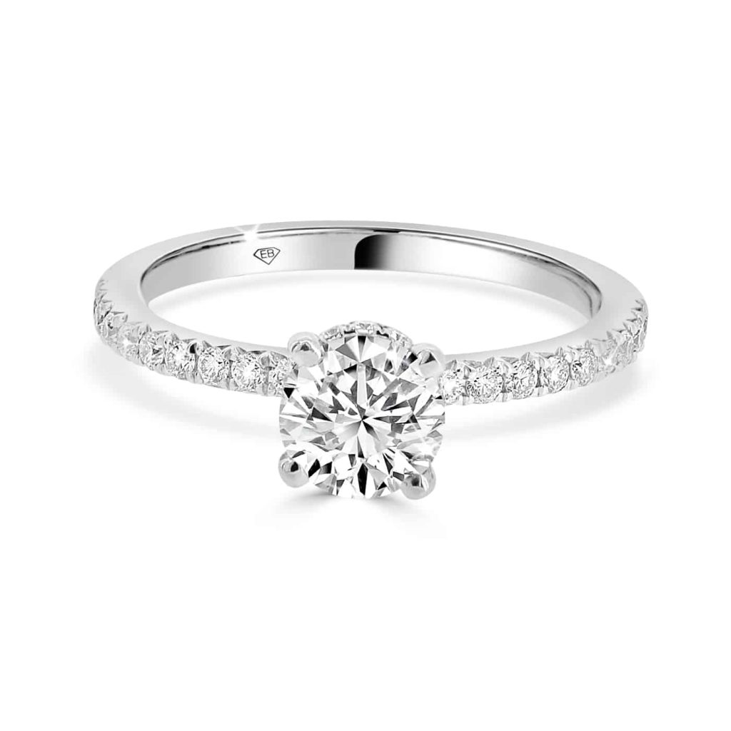 Round brilliant cut diamond ring