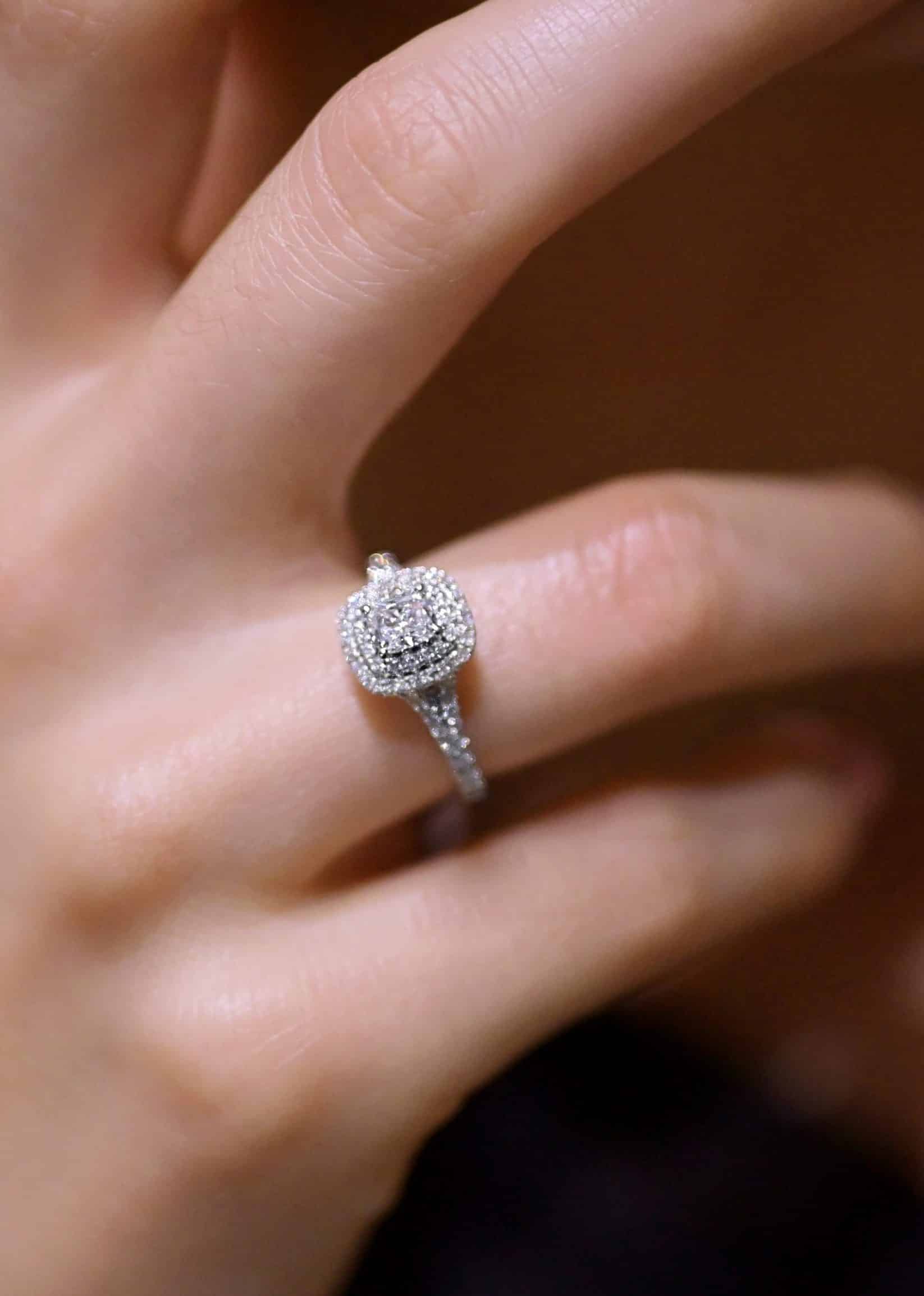 18kt Rose Gold Engagement Ring with Cushion