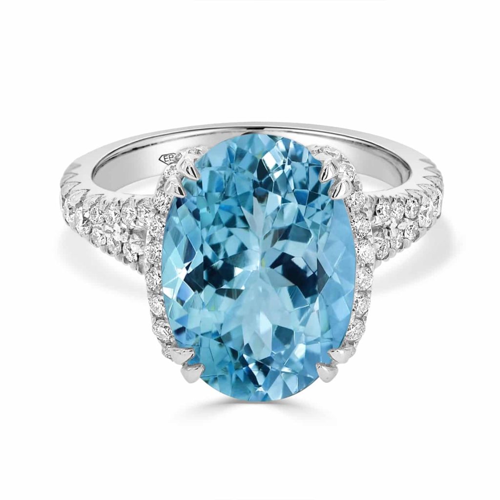 aquamarine engagement ring