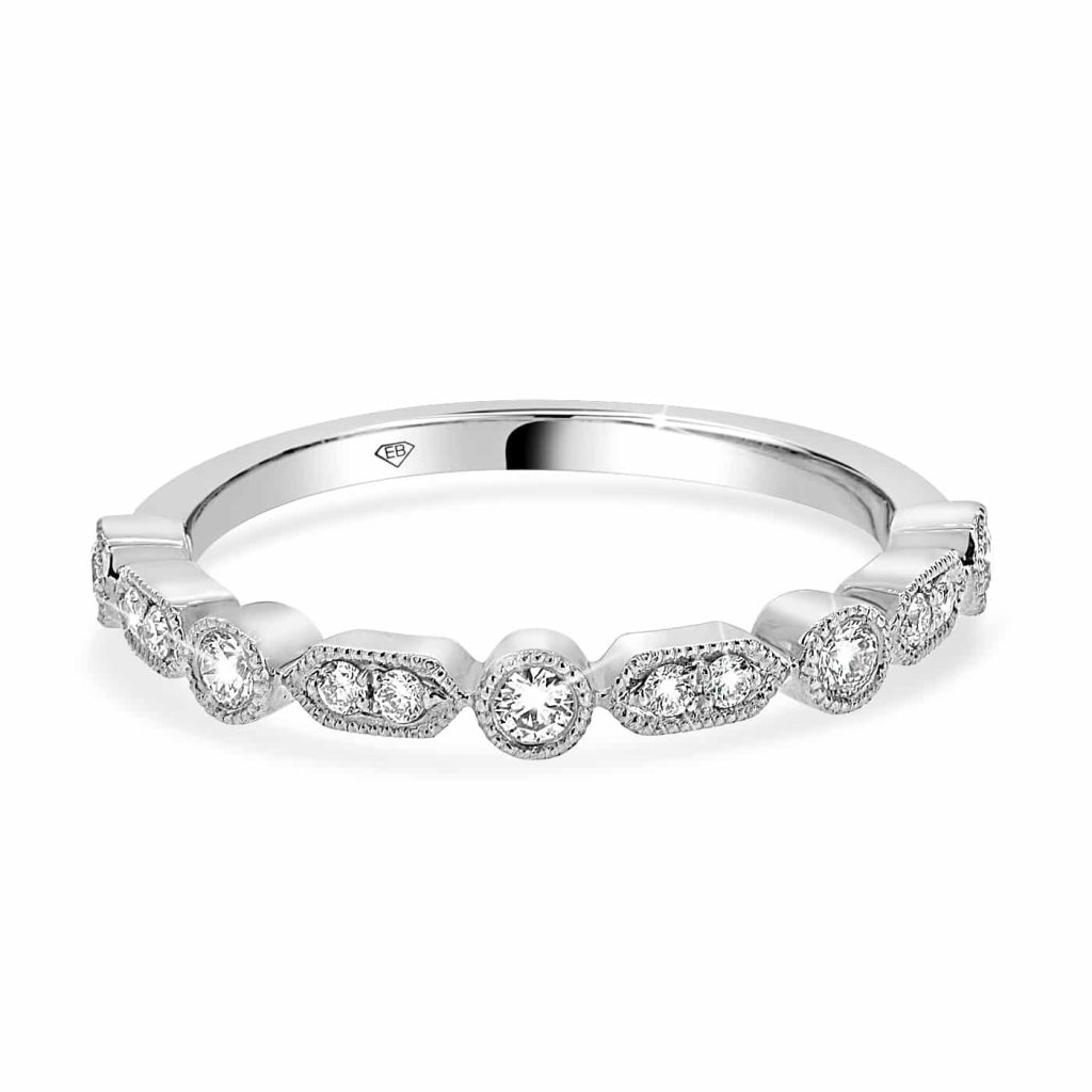 Milgrain wedding ring