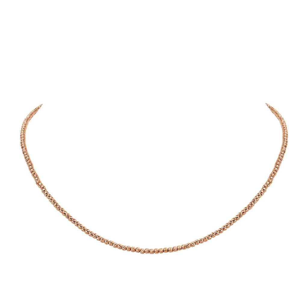 Elegant 18kt rose gold chain necklace from Ernesto Buono Fine Jewellery.