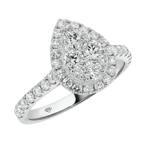 Clustered Engagement Ring