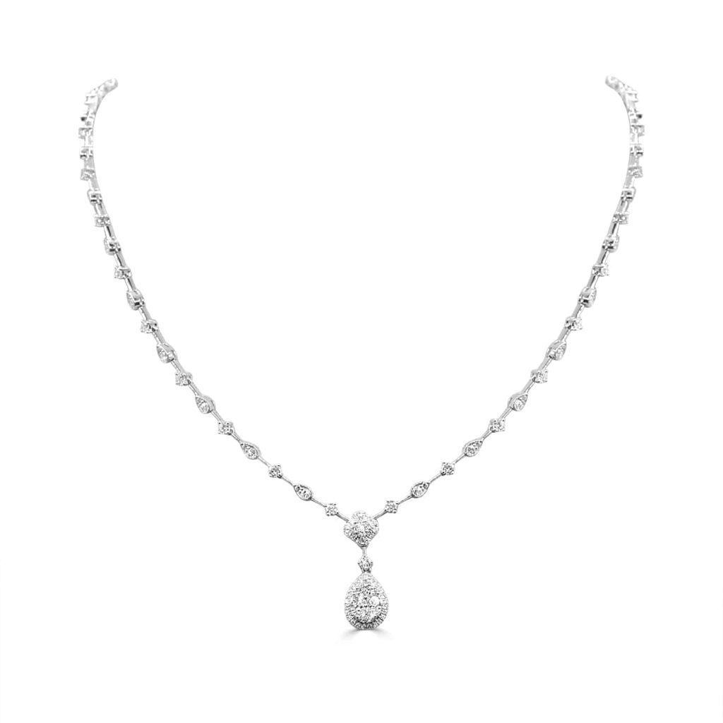 Pear Shape Diamond Necklace