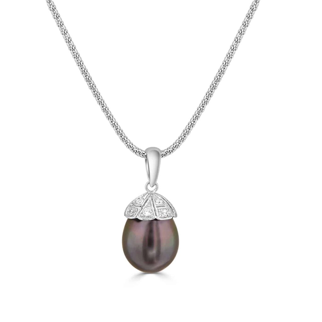 South Sea pearl and diamond pendant