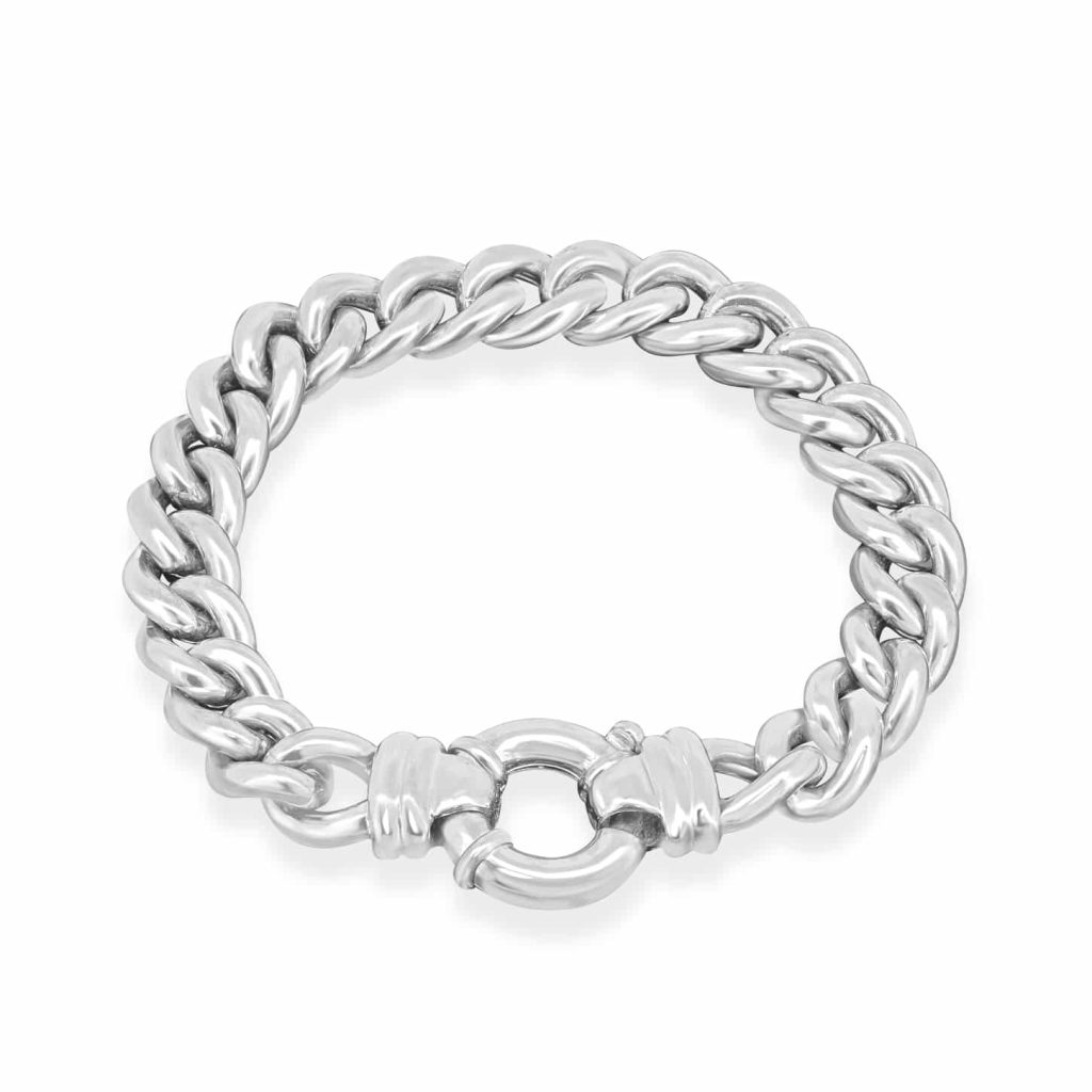 White gold ladies chain bracelet