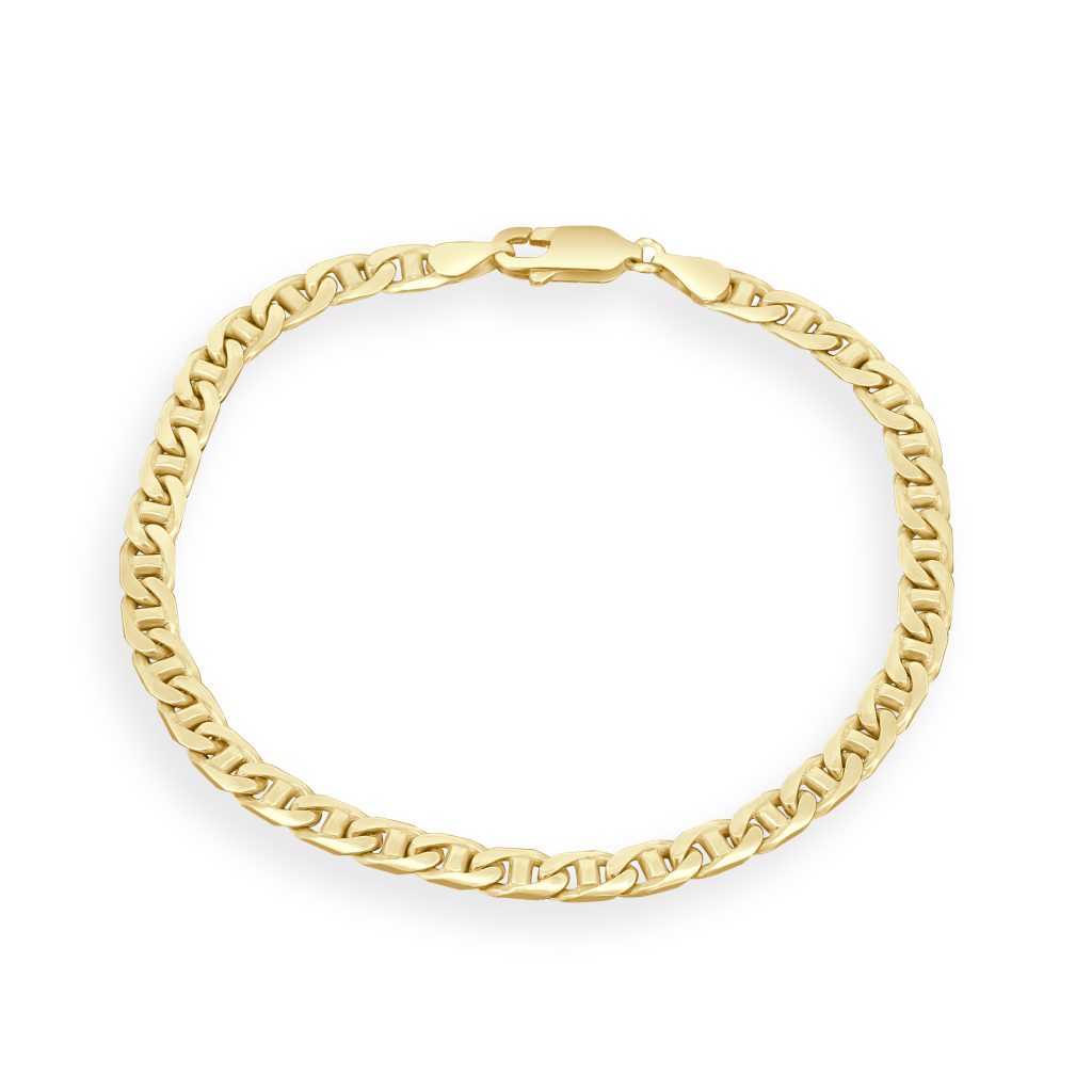 Slim gold chain bracelet