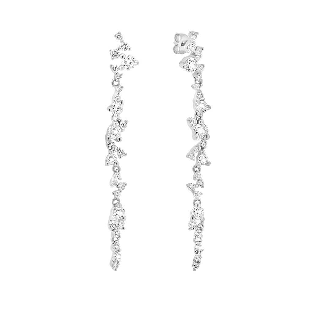 White gold drop earrings
