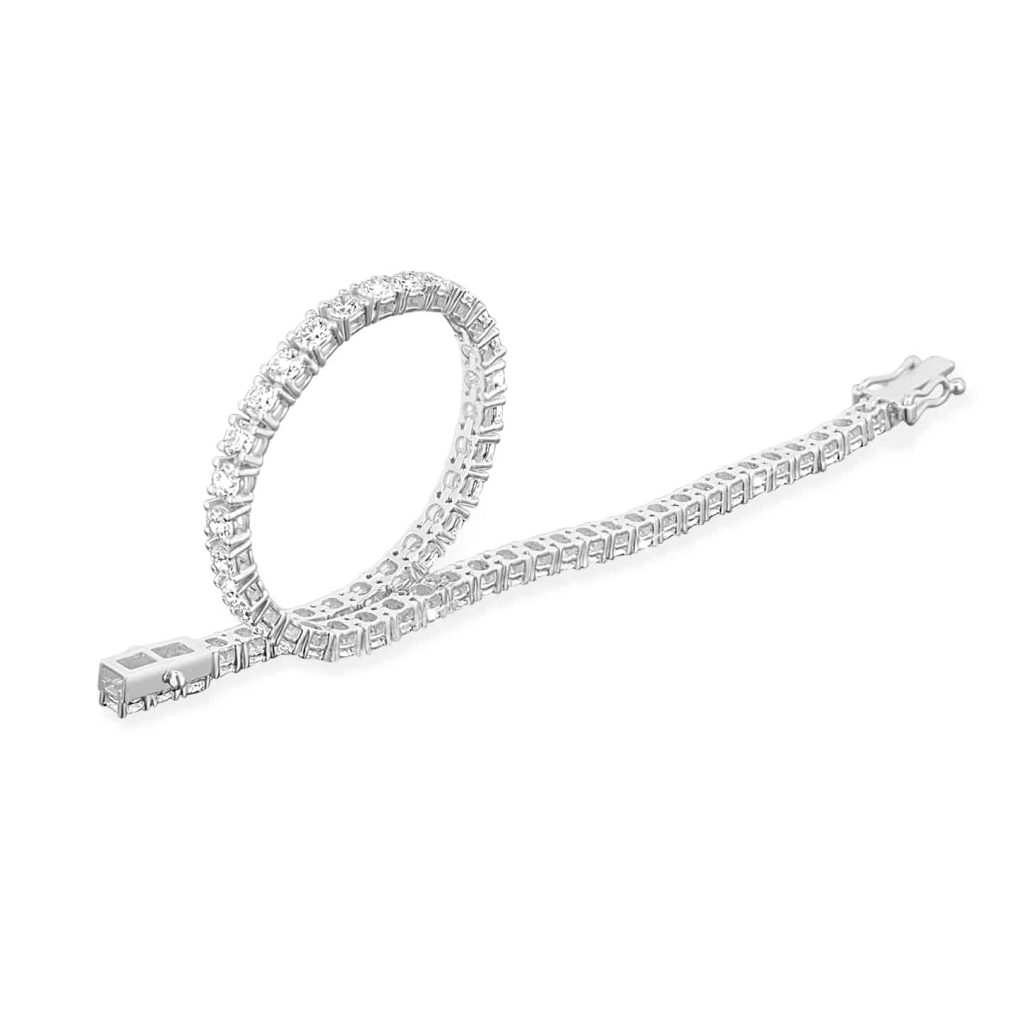White gold bracelet with lab diamonds