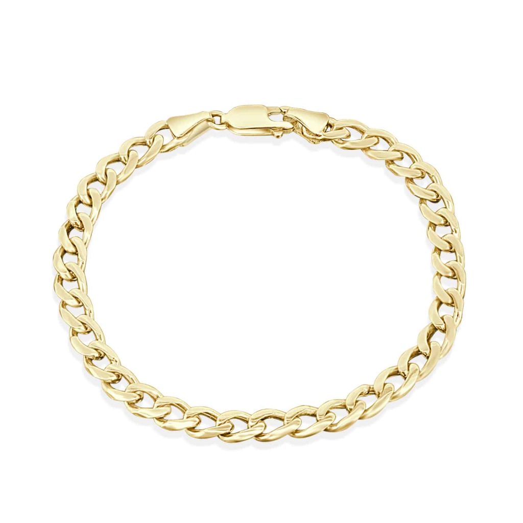Polished 9ct gold bracelet