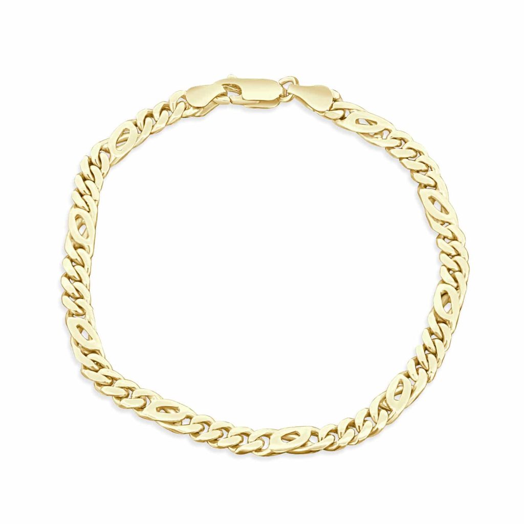18ct yellow gold chain bracelet