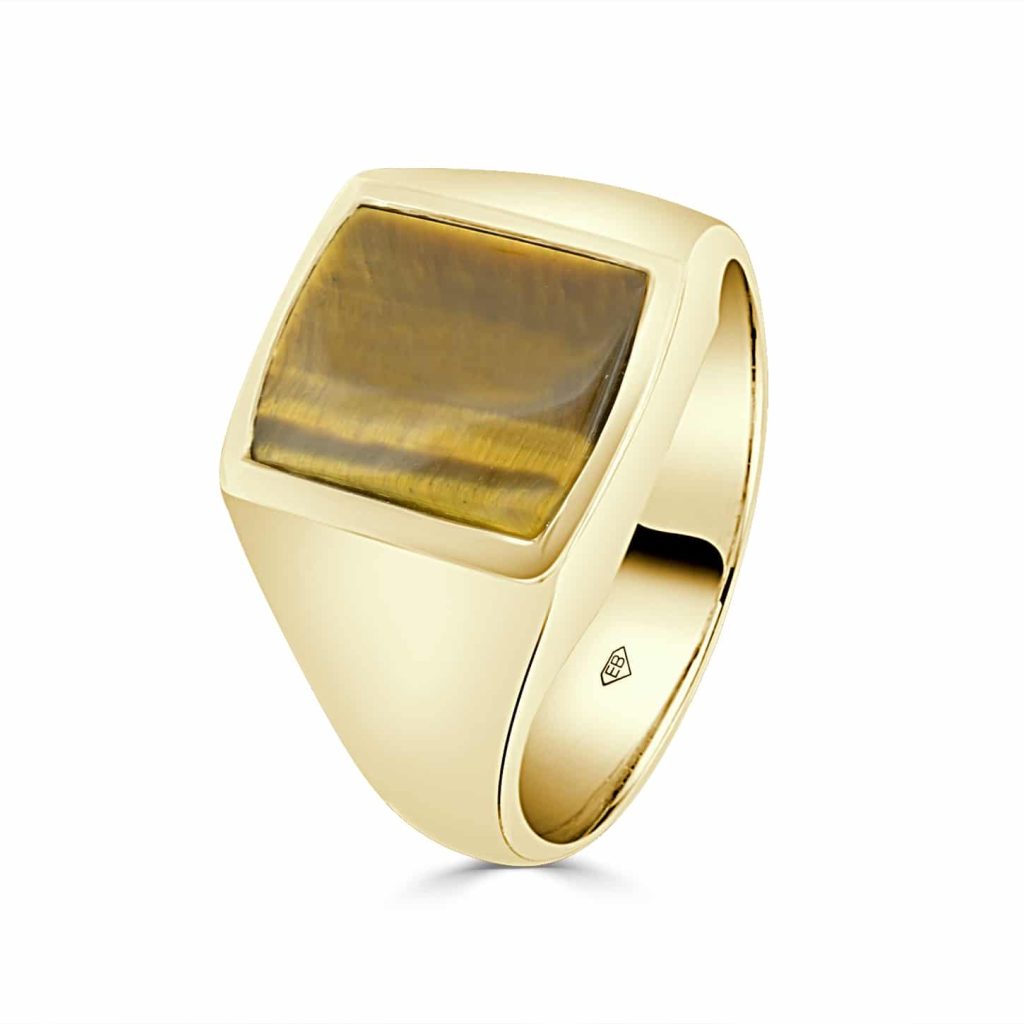 Tiger eye men’s ring