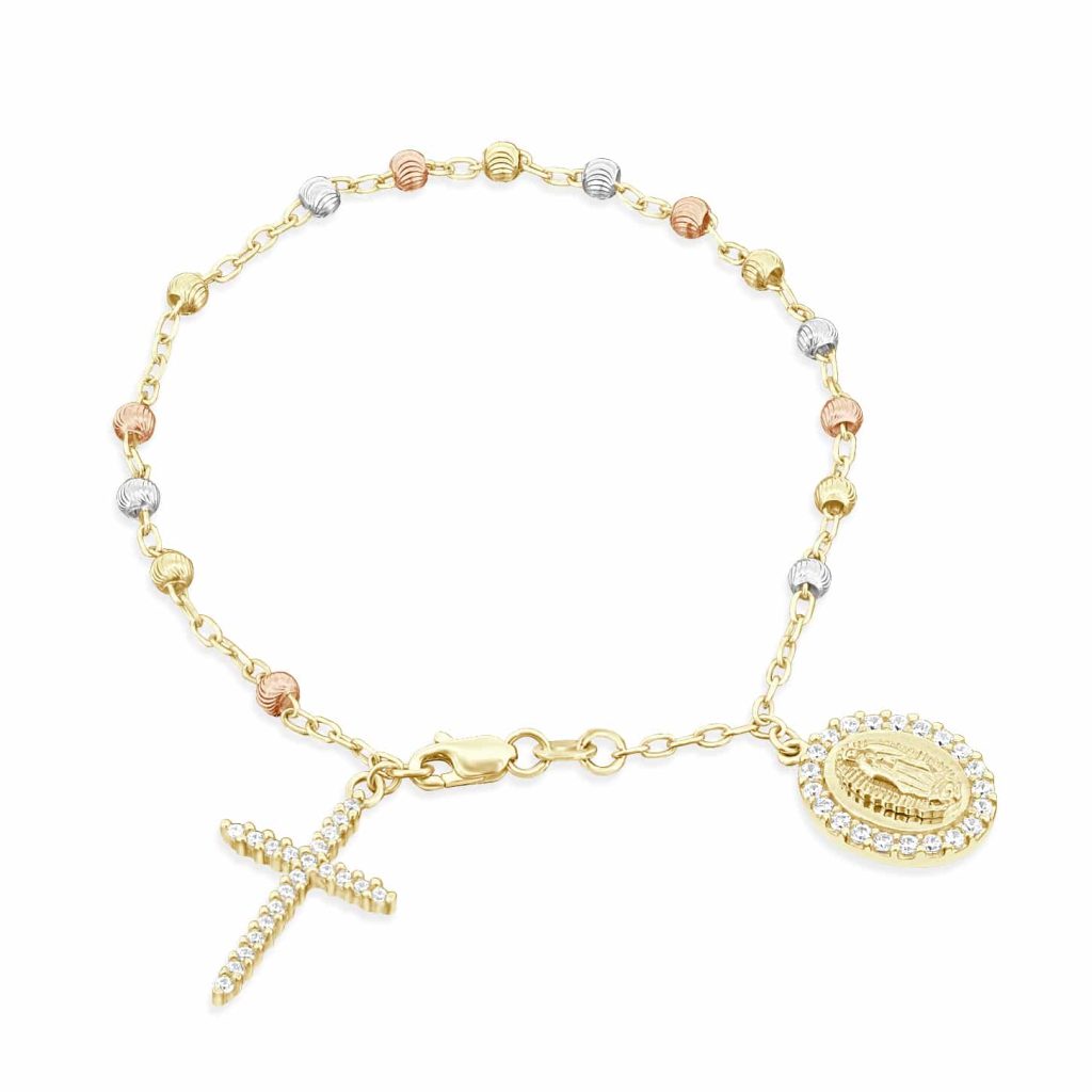 9KT gold rosary bracelet