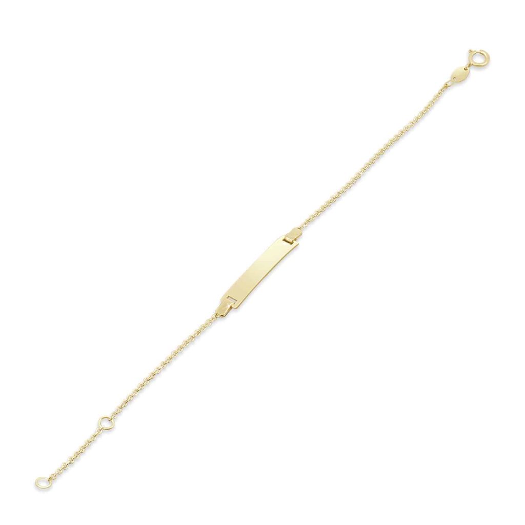 Engravable ID gold bracelet
