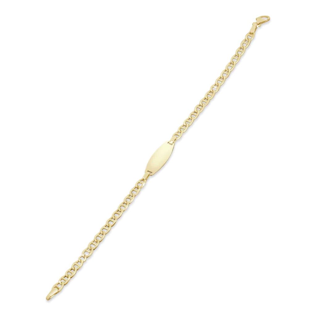 Heavy gold chain ID bracelet