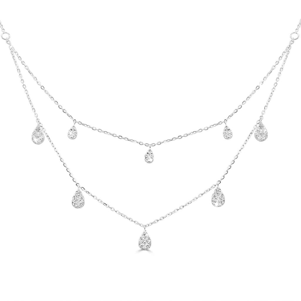 White gold diamond necklace