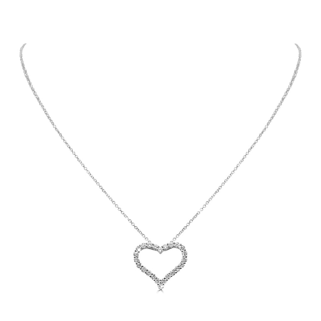 18kt heart diamond pendant