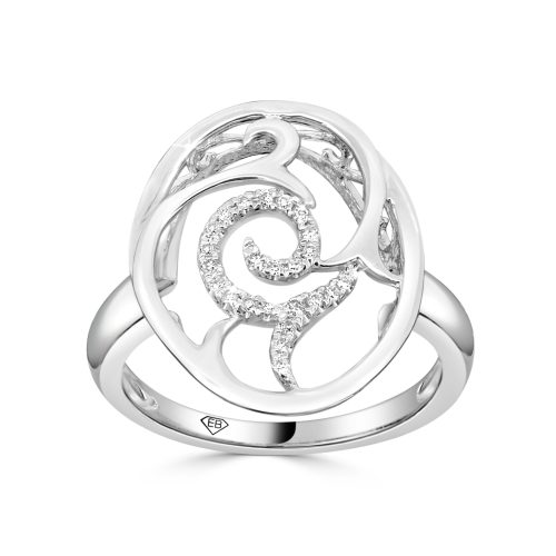 Dress Ring That Dazzles Elegant Diamonds in White Gold