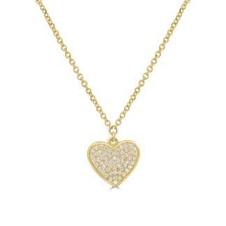 Shine Bright with This 9kt Yellow Gold Heart Pendant NecklaceYellow gold heart pendant